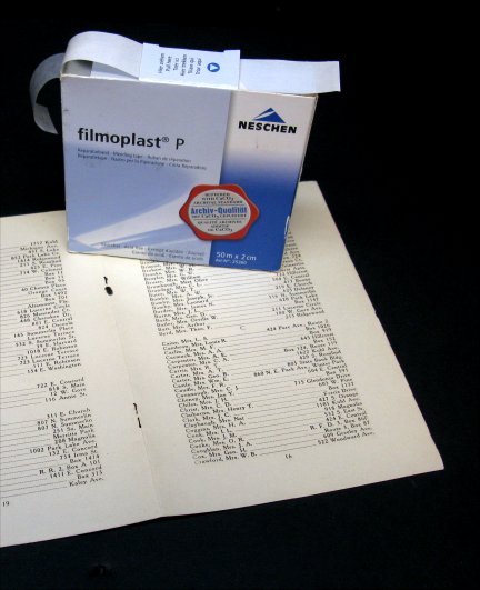 Neschen filmoplast P - Archival Document & Book Repair Tape